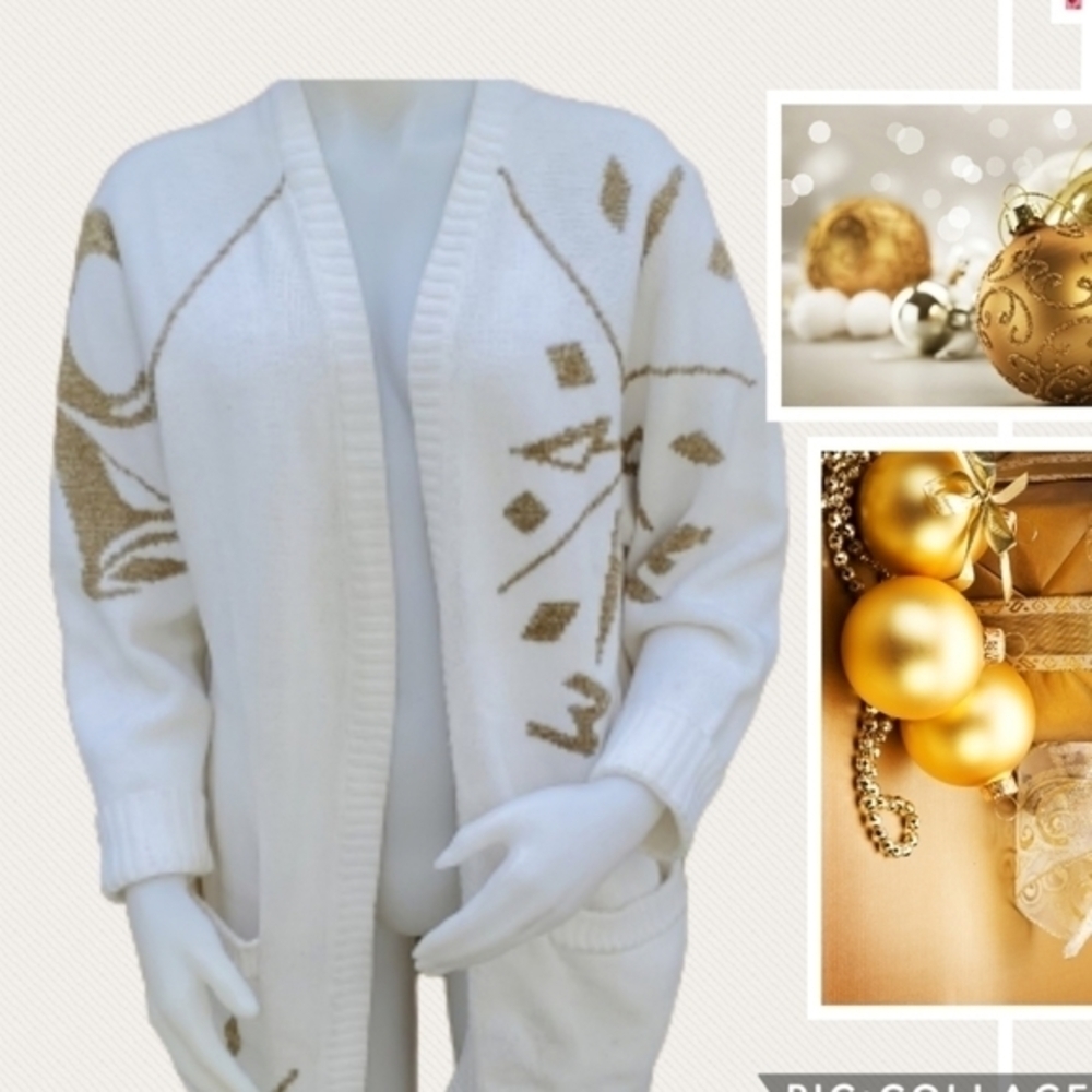 White Outlander Gold Winter sweater 14‎ - Picture 3 of 12
